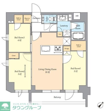 AIFLAT渋谷西原の物件間取画像